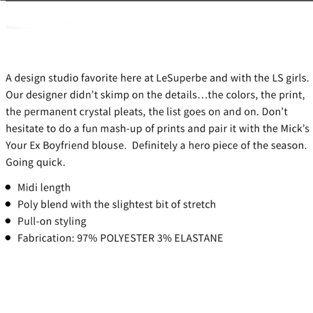 Le Superbe Jagger Patterned Pleated Midi Skirt - image 3